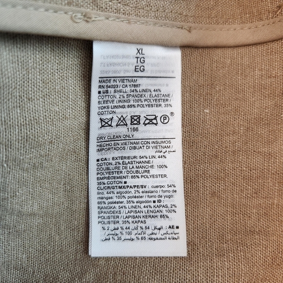 Old Navy Linen Cotton Blend Suit Jacket Blazer Beach Wedding Size XL Summer - Picture 13 of 16